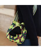Sac porté épaule Large Fruta Fresca vert - 22x18 cm