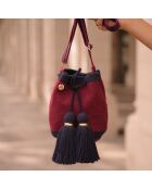 Sac porté épaule Ajustable Small Marina rouge bordeaux/bleu - 18x15x23 cm