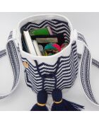 Sac porté épaule Small Olas Blanc Marine blanc/bleu marine - 18x15x23 cm