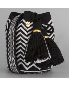 Sac porté épaule Small Olas noir/blanc - 18x15x23 cm