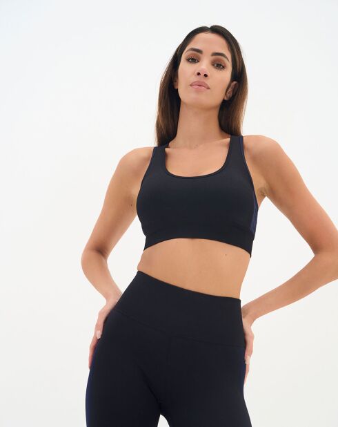 Brassière Malte noir/bleu