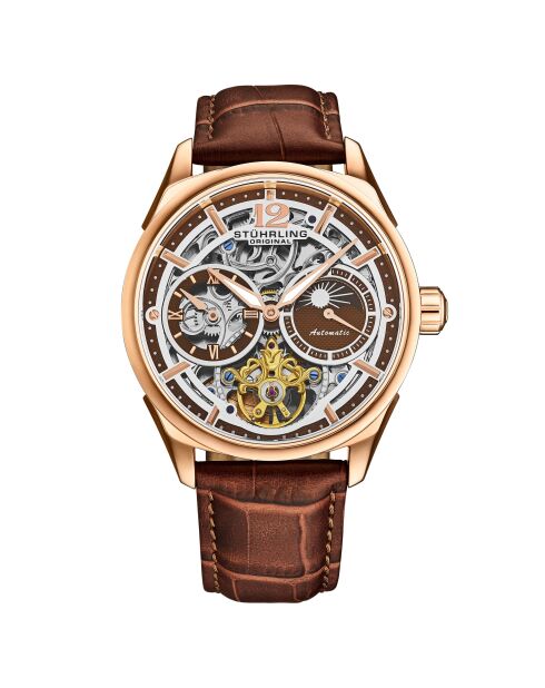 Montre Homme en Cuir Vanguard 1019 Automatique brun cuir