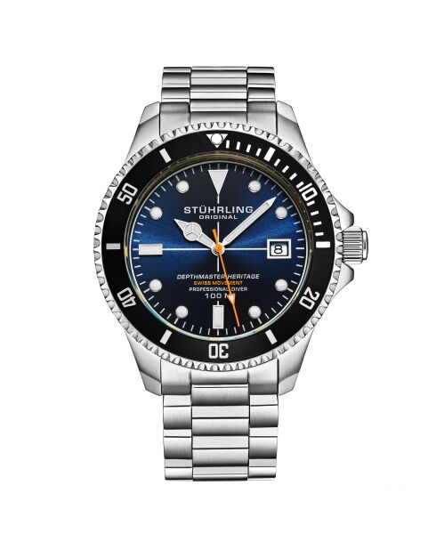 Montre de plongée Homme en Acier Depthmaster Heritage Quartz argentée