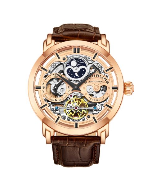 Montre Homme en Cuir Anatol 371 Automatique brune