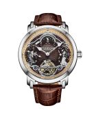 Montre Homme en Cuir Gardien du Temps Céleste 1017 Automatique marron