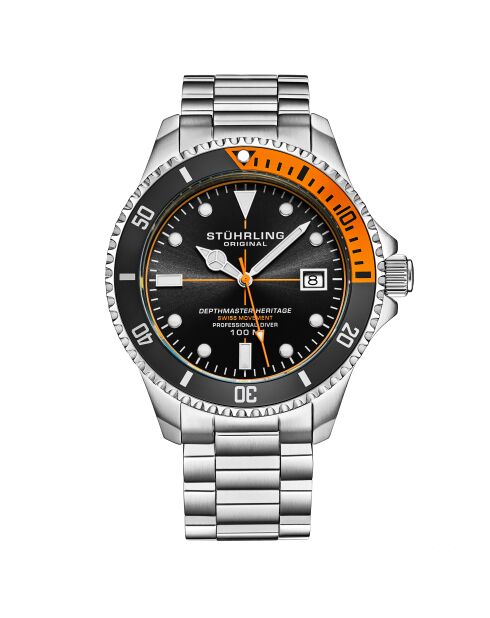Montre de plongée Homme en Acier Depthmaster Heritage Quartz argentée