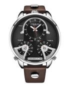 Montre Homme en Cuir TerraTime Quartz brune