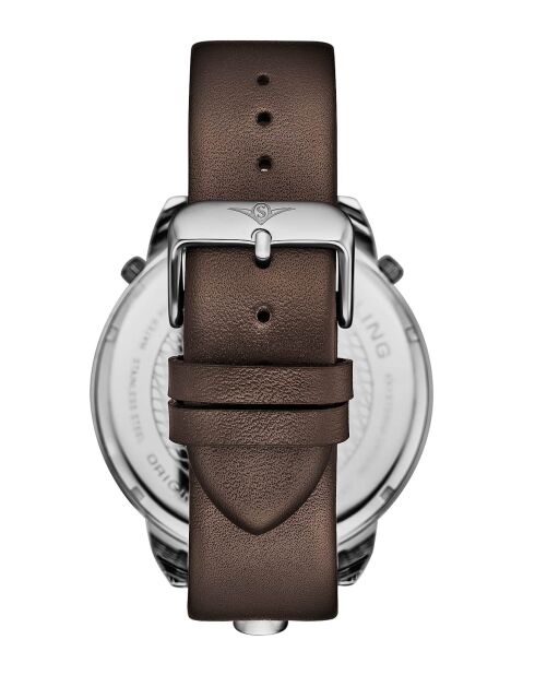 Montre Homme en Cuir TerraTime Quartz brune