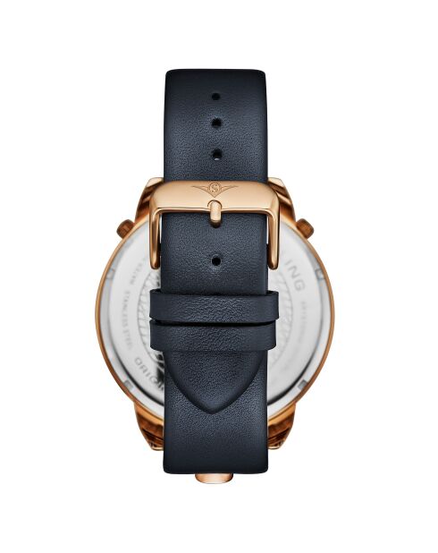 Montre Homme en Cuir TerraTime Quartz bleue