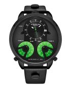 Montre Homme en Cuir TerraTime Quartz noire