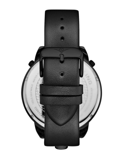 Montre Homme en Cuir TerraTime Quartz noire