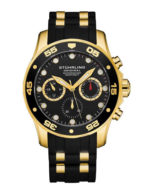 Montre Homme en Silicone Regal Quartz Chronographe noire
