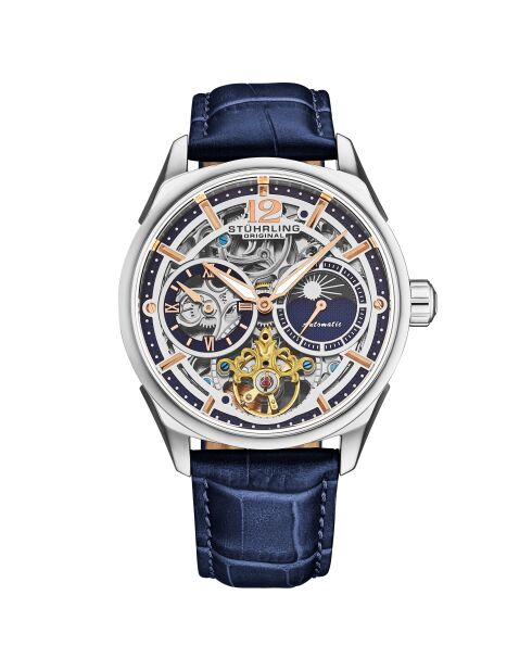 Montre Homme en Cuir Vanguard 1019 Automatique bleue