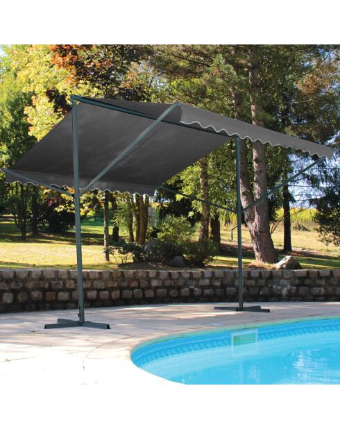Tonnelle 2 pans Columba anthracite - D.3.5m