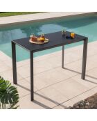 Ensemble de bar Alma Table + 4 tabourets de bar blanc/terracotta