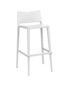 Ensemble de bar Alma Table + 4 tabourets de bar blanc/terracotta