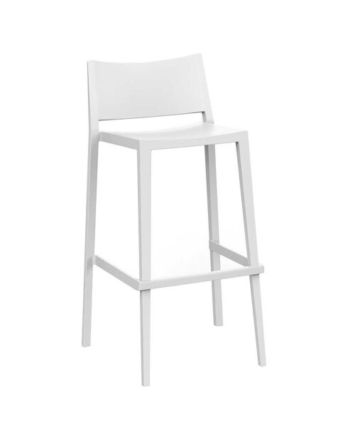 Ensemble de bar Alma Table + 4 tabourets de bar blanc/terracotta