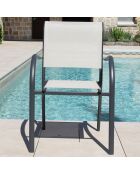 Ensemble de repas Honfleur Table + 6 fauteuils lin