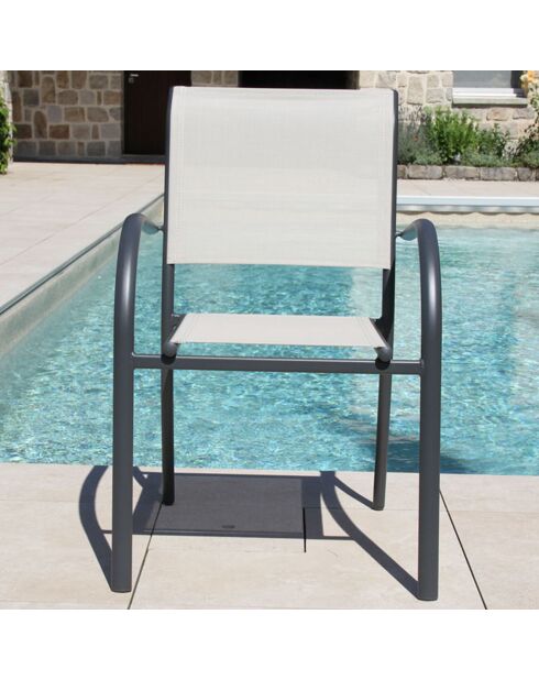 Ensemble de repas Honfleur Table + 6 fauteuils lin