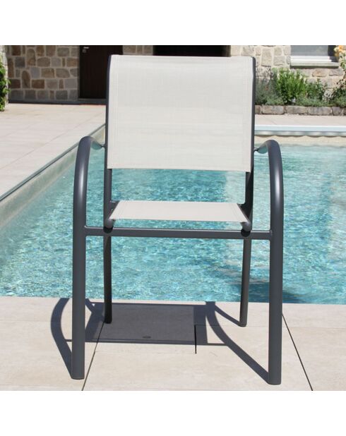 Ensemble de repas Honfleur XL Table + 8 fauteuils lin