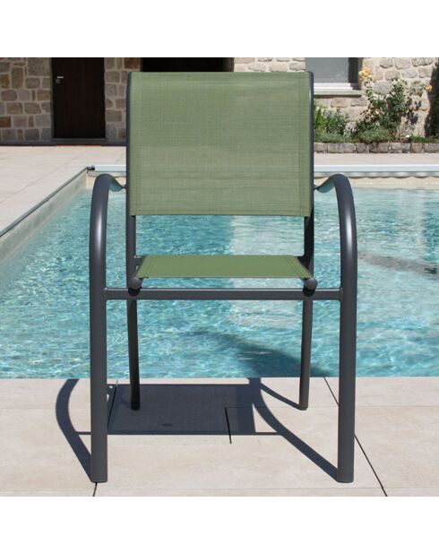 Ensemble de repas Honfleur XL Table + 8 fauteuils vert sauge