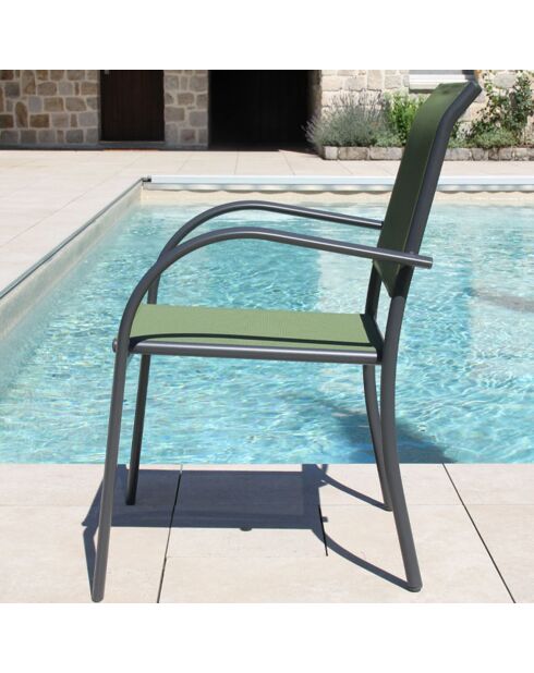 Ensemble de repas Honfleur XL Table + 8 fauteuils vert sauge