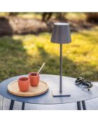 Lampe à poser Ozalide Aliki antracite - 9.5x9.5x38 cm