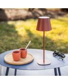 Lampe à poser Ozalide Aliki rouge - 9.5x9.5x38 cm