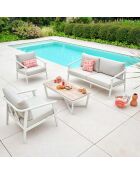 Salon de jardin Fontana  4 places blanc