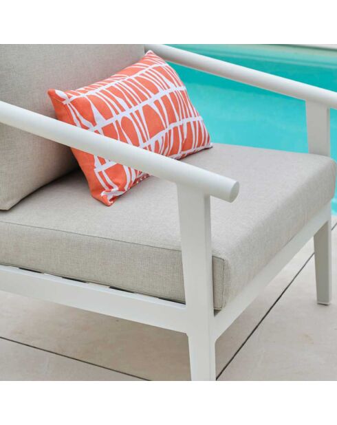 Muebles de jardín blancos Fontana de 4 plazas