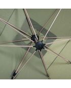 Parasol déporté effet bois Topaze  vert mélèze - 4x3m