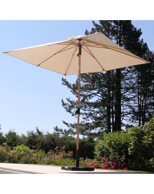 Parasol droit Rubis lin - D.2.4m