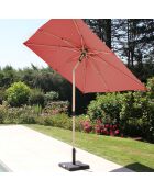 Parasol droit Rubis terracotta - D.2.4m