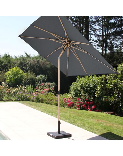 Parasol droit  Rubis anthracite - D.2.4m