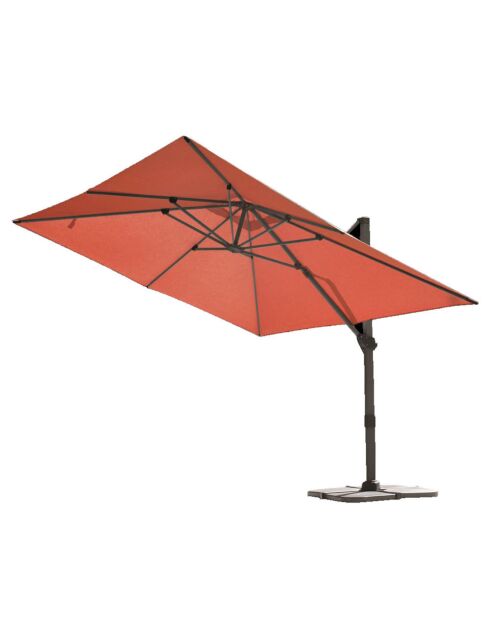 Parasol déporté Saphir terracotta - 4x3m