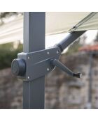 Parasol déporté  Saphir vert mélèze - 4x3m