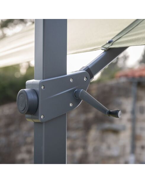 Saphir lariksgroene parasol met offset - 4x3m