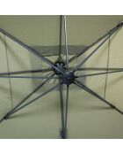 Parasol déporté  Saphir vert mélèze - 4x3m