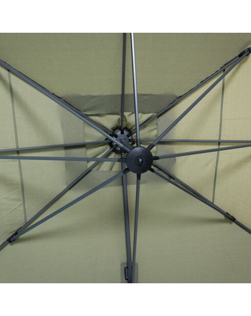 Saphir lariksgroene parasol met offset - 4x3m