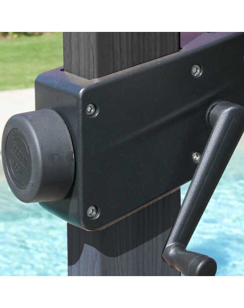 Parasol déporté Saphir lin - 4x3m