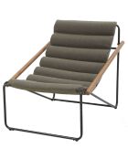 Fauteuil de détente Savanne bois/vert - 74x101.5x85 cm