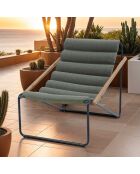 Fauteuil de détente Savanne bois/vert - 74x101.5x85 cm