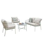 Salon de jardin Antibes 4 places blanc