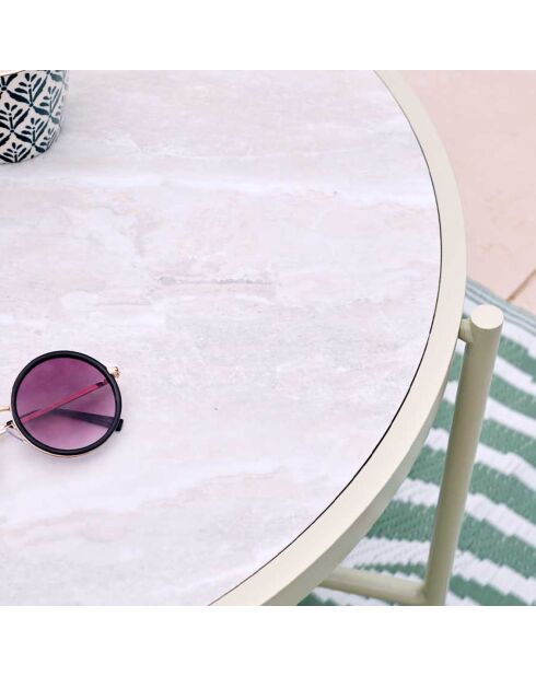 Salon de jardin Antibes 4 places blanc