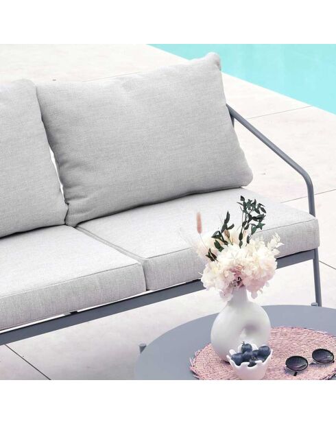 Mueble de jardín Cap Ferret de 4 plazas gris