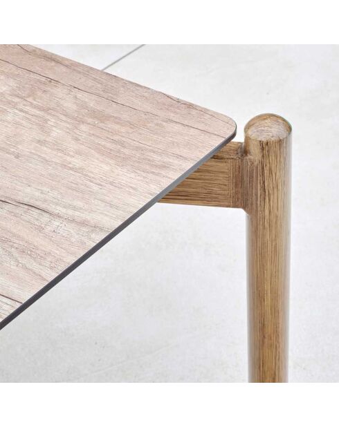 Salon de jardin Palawan 5 places beige/bois