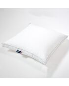 Oreiller ferme en Percale de Coton double passepoil blanc