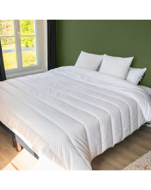 Couette tempérée antibactérienne blanche