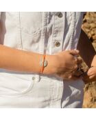 Bracelet Rose Des Vents Autal en Argent vieilli orange