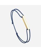 Bracelet Heur en plaqué Or bleu marine